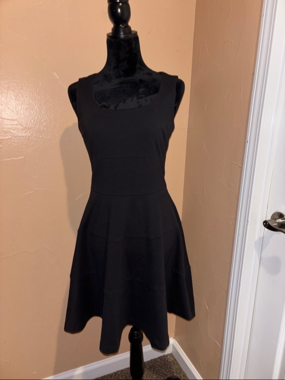 Banana Republic Black Sleeveless Fit-and-Flare Dress